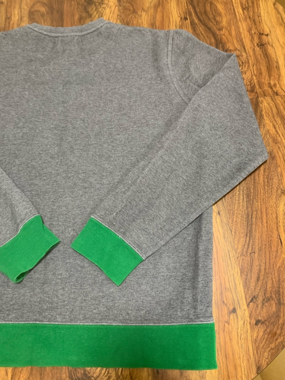 Nike Gray Crewneck Sweatshirt with Green Accents - Picture 8 of 13